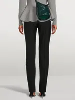 High-Waisted Wool Trousers