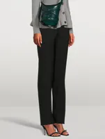 High-Waisted Wool Trousers