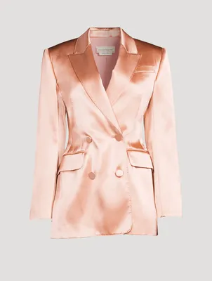Satin Double-Breasted Jacket