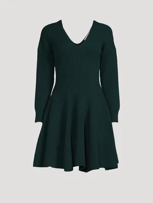 Off-The-Shoulder Wool And Cashmere Knit Dress