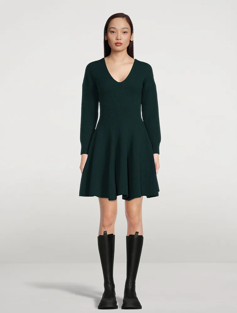 Off-The-Shoulder Wool And Cashmere Knit Dress