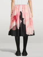 Gathered Midi Skirt Anemone Print