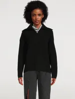 Half-Zipped Ribbed Sweater