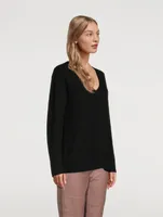 Cashmere V-Neck Tunic Sweater