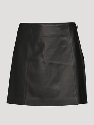 Leather High-Waisted Mini Skirt