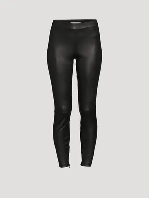 Leather Zip Leggings