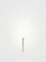 14K Gold Mini Huggie Earring With Diamonds