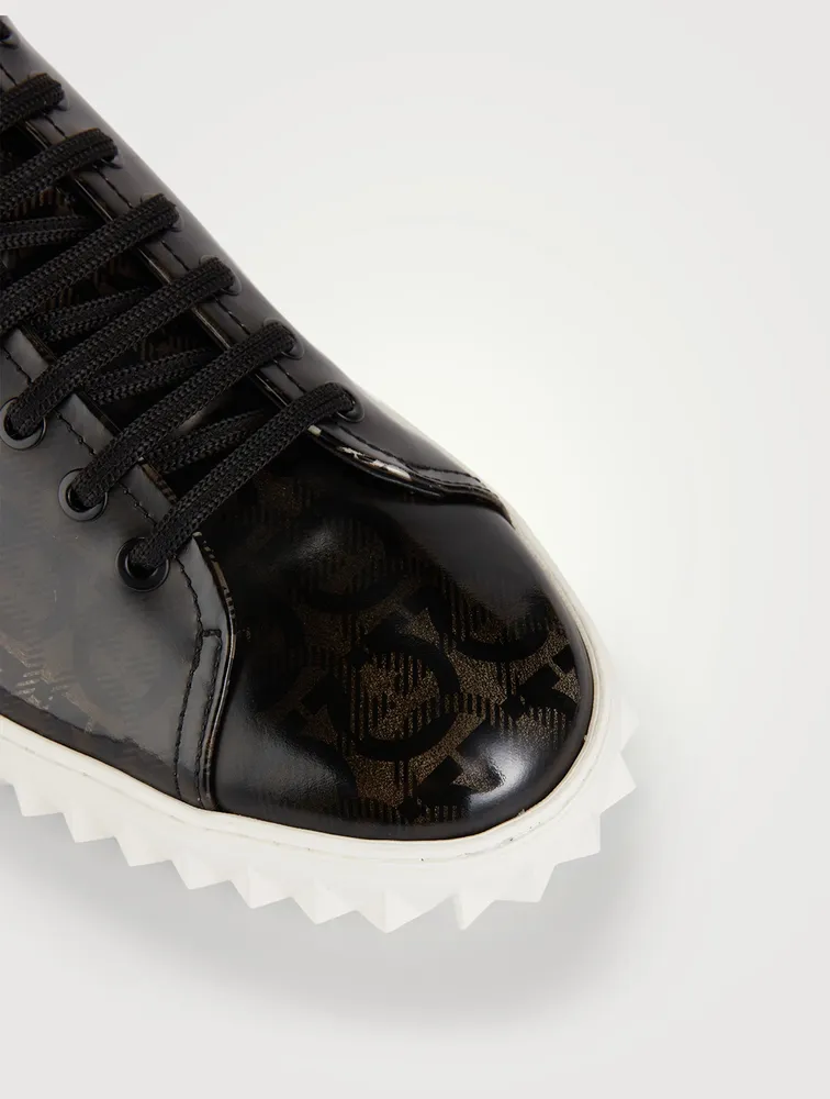 Gancini Leather Sneakers