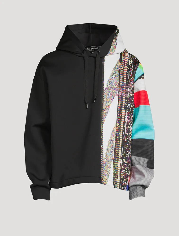 Printed Technical Jersey Hoodie