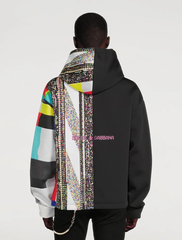 Printed Technical Jersey Hoodie