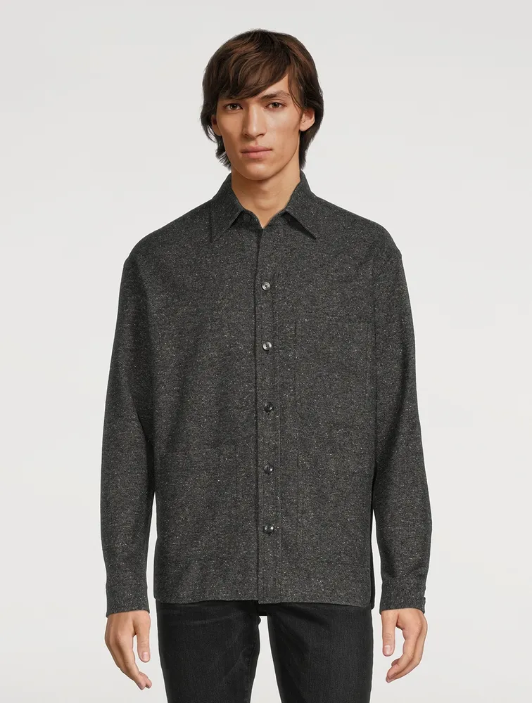 Cotton-Blend Overshirt With Pockets