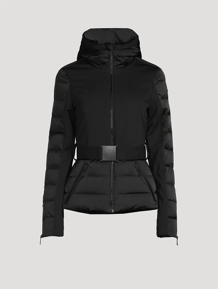 San Luis Belted Satin Down Jacket