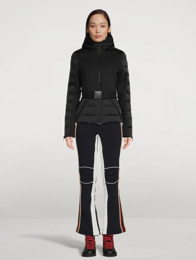 San Luis Belted Satin Down Jacket
