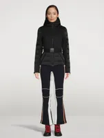 San Luis Belted Satin Down Jacket