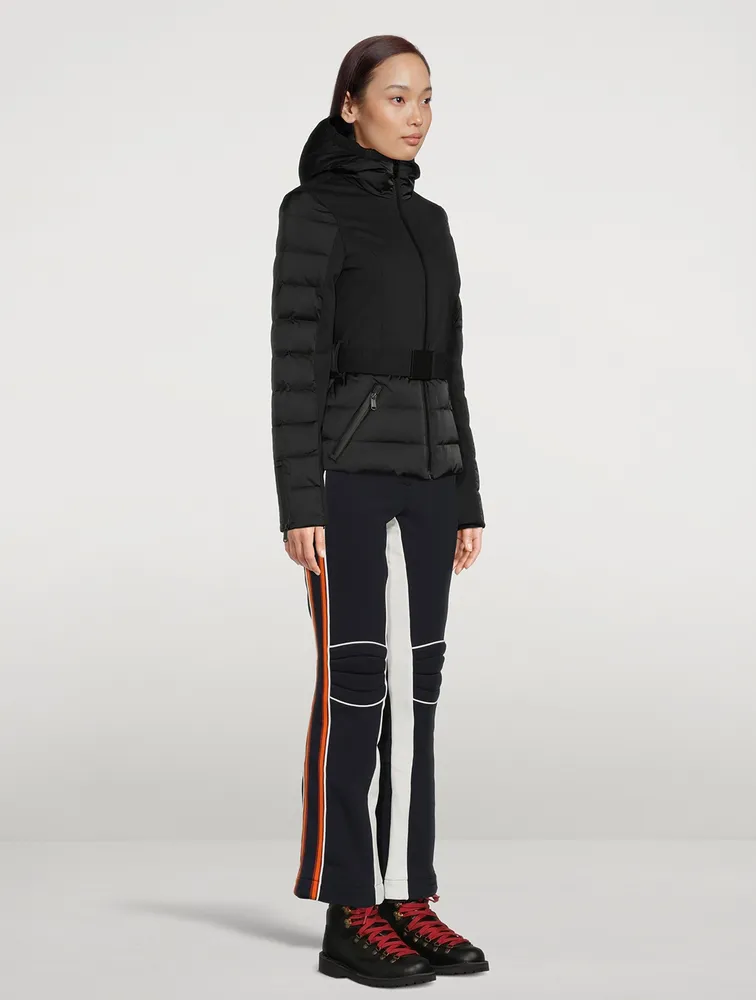 San Luis Belted Satin Down Jacket