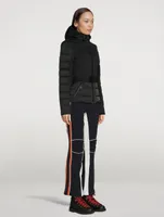 San Luis Belted Satin Down Jacket