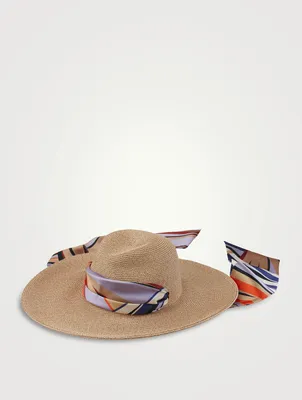 Cassidy Packable Straw Hat With 14K Gold Grommet