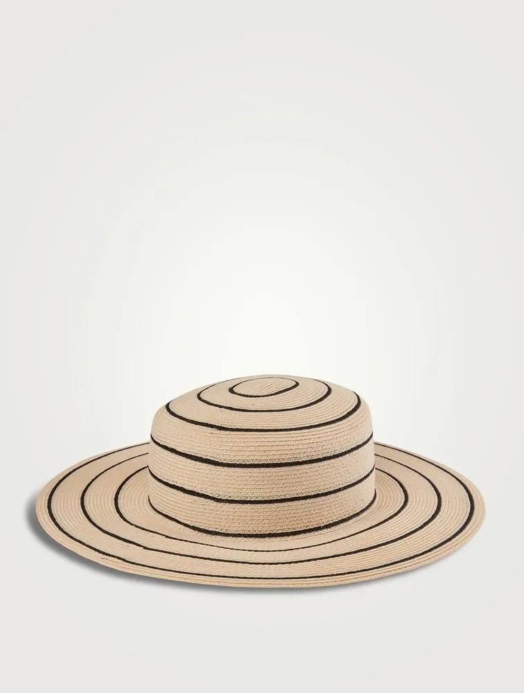 Colette Packable Straw Boater Hat