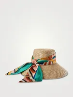 Annabelle Straw Sun Hat With Satin Band