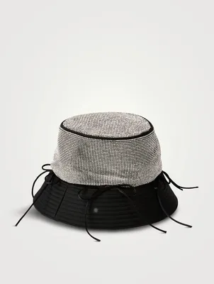 Crystal Mesh Bow Bucket Hat