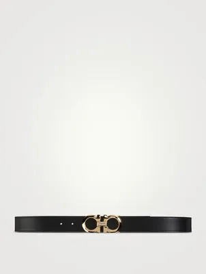 Reversible Adjustable Leather Gancini Belt