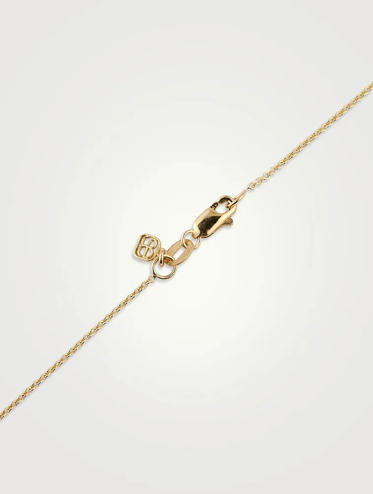 14K Gold Love Medallion Necklace With Diamonds