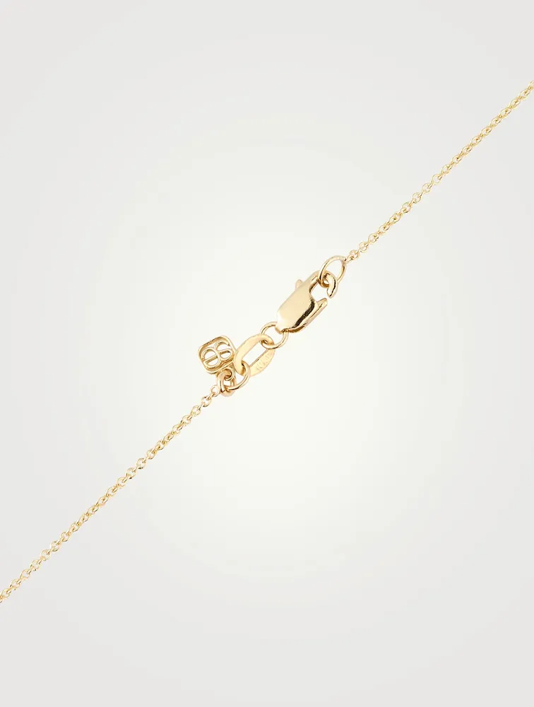14K Gold Heart Necklace With Sapphire