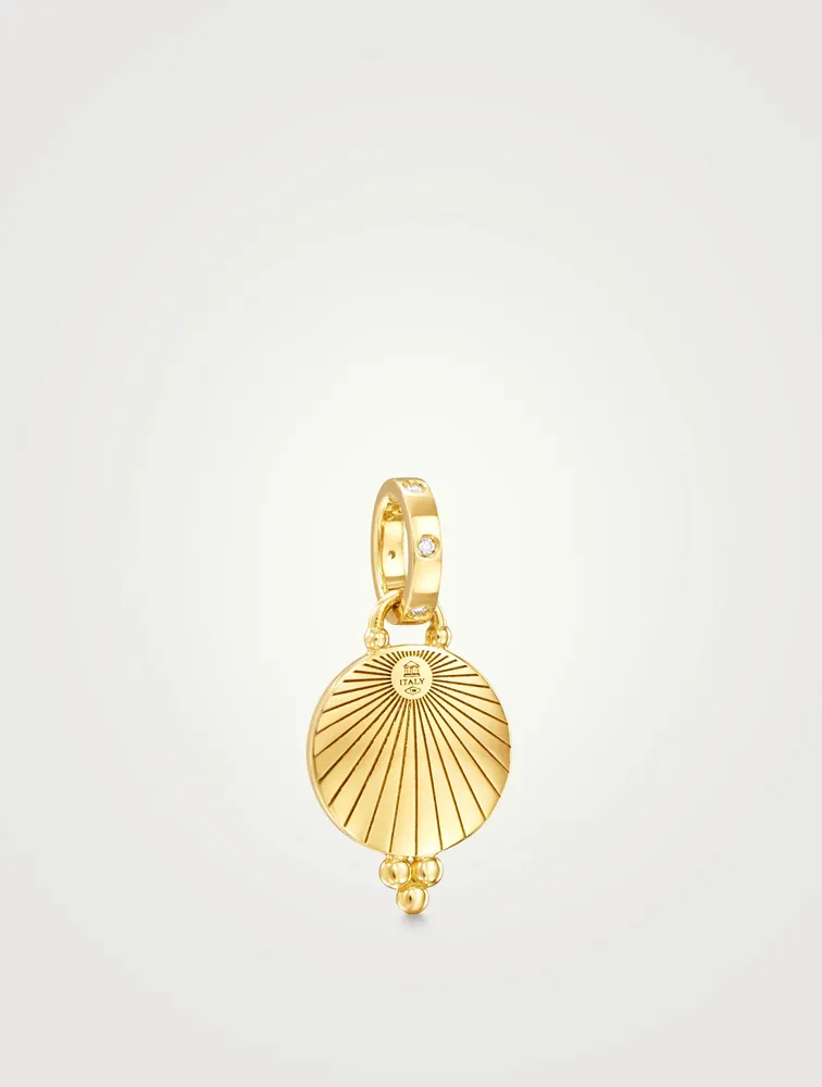 18K Gold Cosmos Pendant With Diamonds