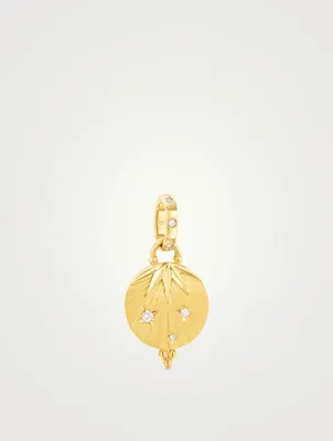 18K Gold Amor Pendant With Diamonds