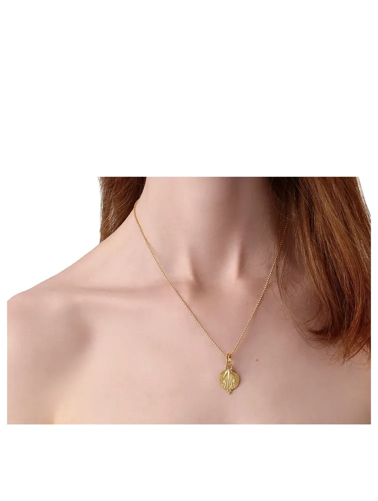 18K Gold Amor Pendant With Diamonds