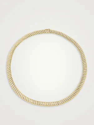 Zoe 18K Gold Choker Necklace With Diamonds