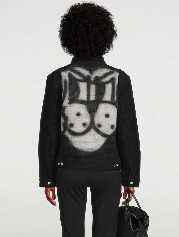 Givenchy x Chito 4G Denim Jacket Dog Tag Print