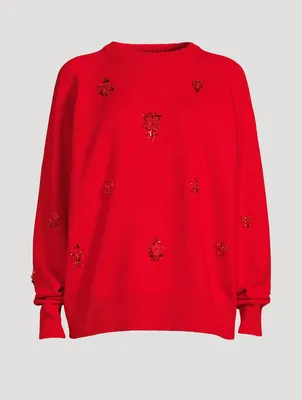 Wool And Cashmere Embellished Sweater
