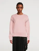 Sweatshirt With Lace Insert
