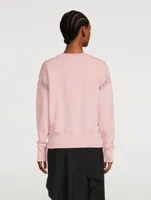 Sweatshirt With Lace Insert