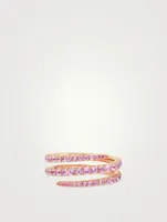 18K Rose Gold Pink Sapphire Coil Ring