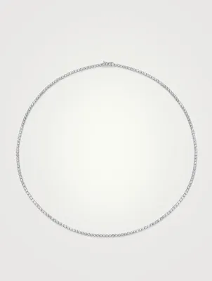 18K White Gold Hepburn Choker Necklace With Diamonds