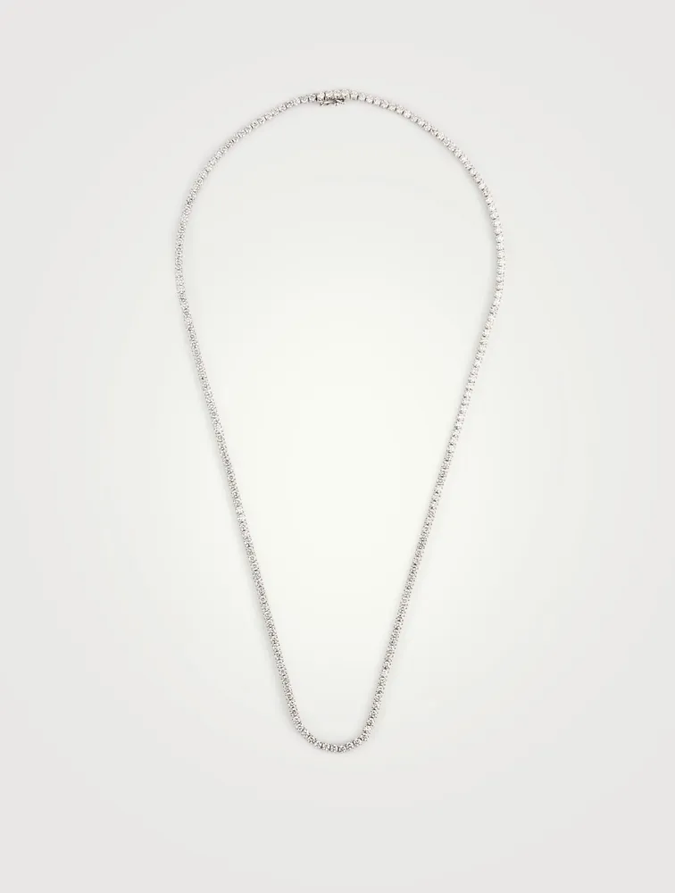 18K White Gold Hepburn Choker Necklace With Diamonds