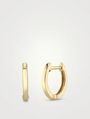18K Yellow Gold Classic Huggie Hoop Earrings