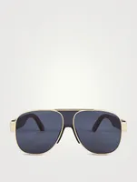 DiorSignature Metal Aviator Sunglasses