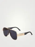 DiorSignature Metal Aviator Sunglasses