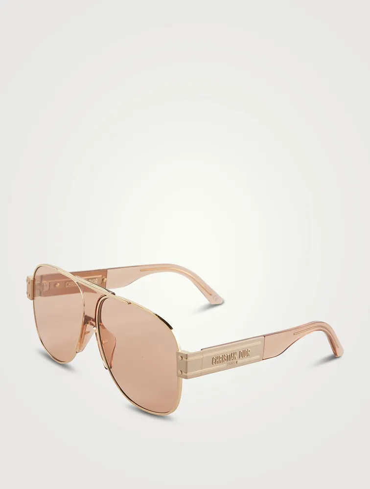 DiorSignature Metal Aviator Sunglasses