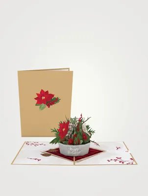 Winter Flower Basket Pop-Up Card