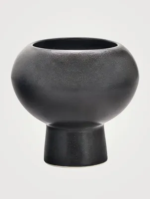 Bobby Satin Matte Glazed Stonewear Vase