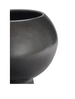 Bobby Satin Matte Glazed Stonewear Vase