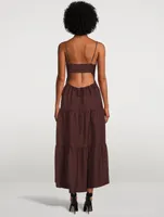 Rubi Lace-Up Backless Midi Dress