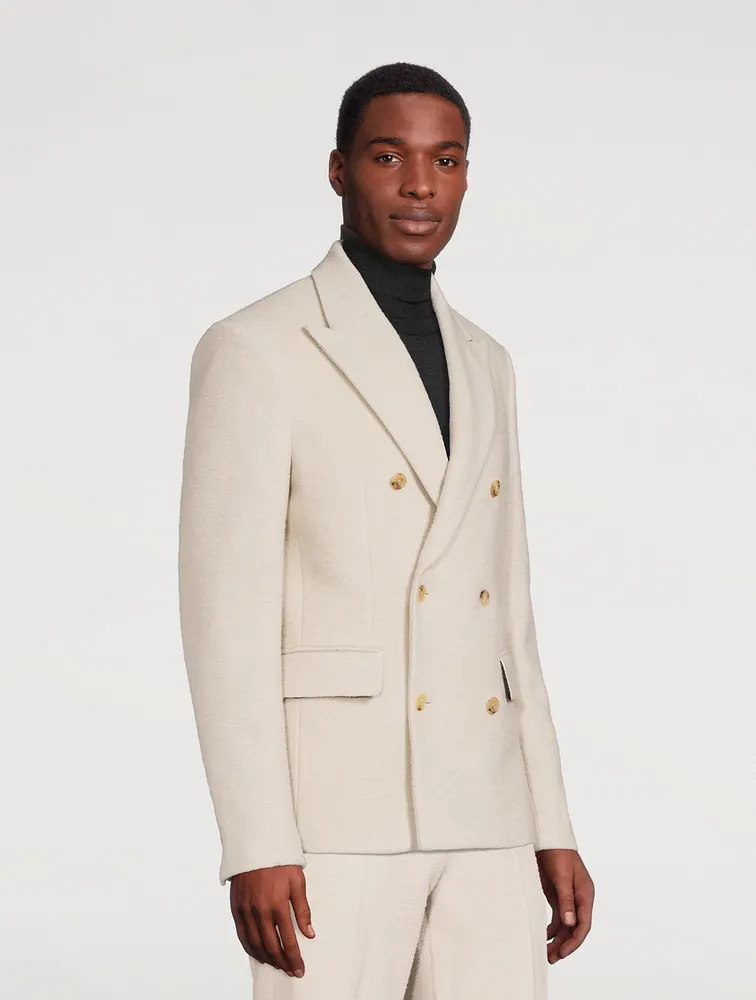 Boiled Wool Double-Breasted Jacket