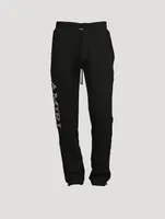 Cotton Sweatpants With Leopard Logo