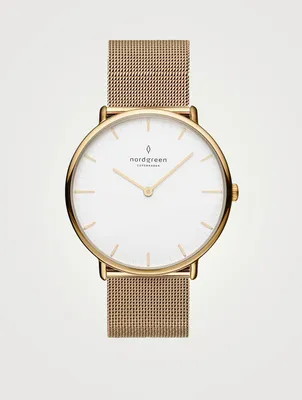 Native Stainless Steel Mesh Strap Watch