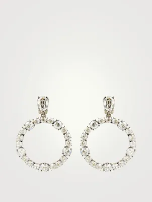 Hoop Clip-On Earrings With Crystals
